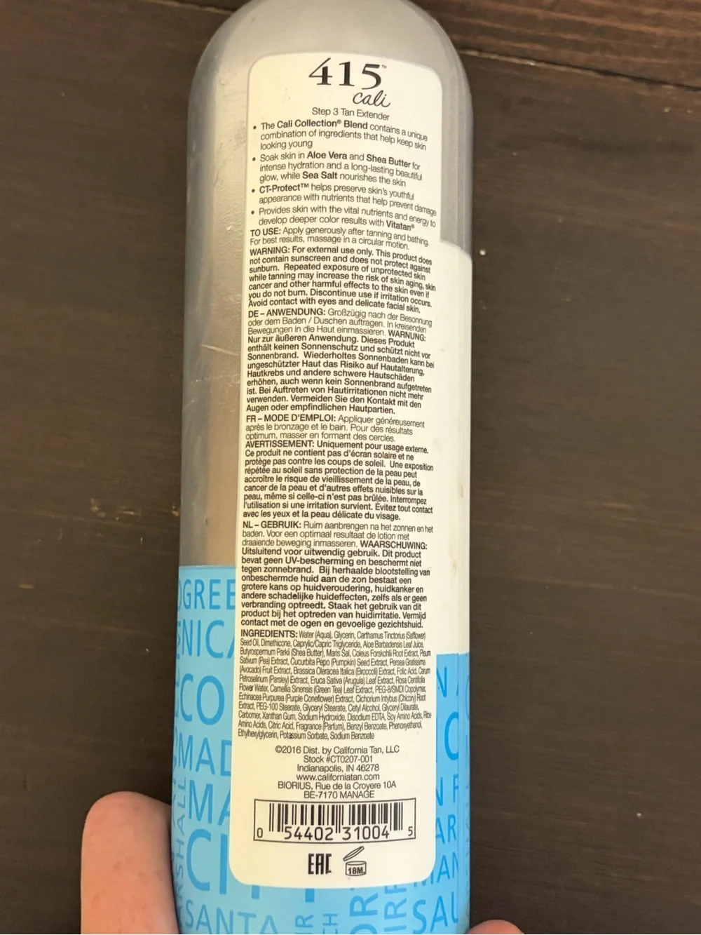 California Tan 415 Cali Tan Extender Step 3 Moisturizer After Tan Lotion